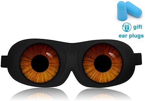 Unique 3D Sleep Mask With Sci-Fi Angel Eye Labeling, Adjustable Strap Ultra lightweight &amp; Comfortable Sleeping eyeshades for Travel, Nap, Shift Works (Eagle eye)