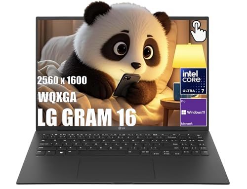LG Gram 16 Lightweight Laptop, Intel Evo Core Ultra 7 155H (16 Core up to 4.8GHz), IPS WQXGA Touchscreen, Intel ARC Graphics, Windows 11 Pro, Backlit, with 5ave 6-in-1 kit (32GB RAM | 2TB SSD)