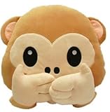 Jessie&Letty Lovely Monkey Pillow Cushion Monkey Pluch animal toy plush pillow cushion for kids giftd(Not speak)