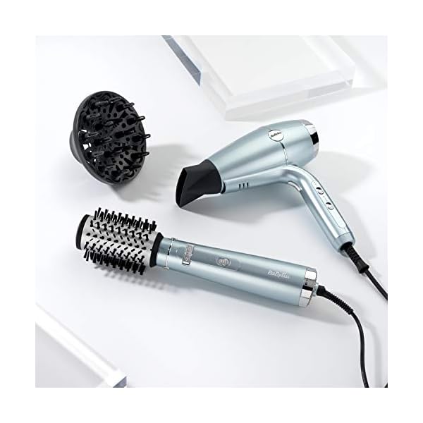 BaByliss-Hydro-Fusion-Air-Styler BaByliss Hydro-Fusion Air Styler, 700W Drying and Styling in one, 50mm Rotating Hair Dryer Brush, Ionic, smooth blow dry