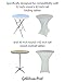 Goldstream Point White 32 Inch Round x 43 Inch Tall Spandex Cocktail Tablecloth Folding Cover Stretch