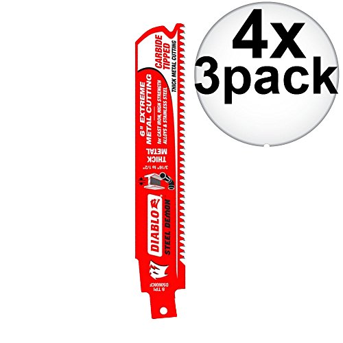 RECIP SAW BLD 6" 8T 3PK