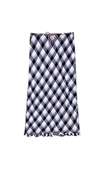 Max Studio Women's Ruffle Trim Plaid Maxi Skirt