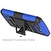 LG Optimus Zone 3 Case, LG K4 Case, LG Spree Case, Zenic Hybrid Dual Layer Armor Defender Full-Body Protective Case Cover with Kickstand & Belt Clip Holster Combo, NOT FIT LG Rebel 3(Blue)
