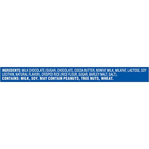 CRUNCH MILK CHOCOLATE CANDY BAR, FULL SIZE FERRERO CANDY, 1.55 OZ