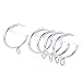 ANJUU 36 PCS 38mm Inner Diameter Curtain Rings, Metal Curtain Drape Sliding Eyelet Rings-Hanging Rings for Curtains and Rods Silver Tone