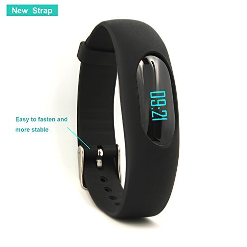 stardrift Pedometer Bracelet Smart Wristband Step Calorie Walking Distance Counter Sleep Monitor Time / Date Display for Outdoor Sports Running Walking (black)
