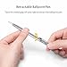 Ballpoint Pens, Ace Teah Stainless Steel Retractable Ball Pens Slim Medium Point (1.0mm) Black Ink 5 Pack Silver (5 Pack, Gold Silver)