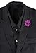 Men's Lapel Flower Pin Handmade Boutonniere for Suit - Begonia (Purple)