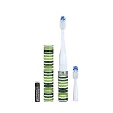 Slim Sonic Electric Toothbrush - # VSS155 Spearmint by Violife for Unisex - 3 Pc Set Toothbrush, Additional Brush Head, AAA Battery