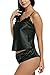 Avidlove Women Lingerie Sleepwear Satin Pajama Sexy Camisole Short Sets Black M