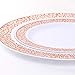150pcs Rose Gold Plastic Plates, Rose Gold Silverware, Party Plates with Lace Design, Wedding Plastic Plates, Plastic Flatware, Heavy Weight, Durable Dinnerware, Supernal