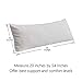 DOWNCOOL Memory Fiber Filling Body Pillow- Removable Zippered Bamboo Outer Pillow Cover- Breathable Cooling Hypoallergenic Bed Pillow for Long Side Sleeper- 20 x 54 inch