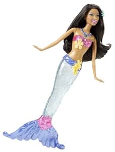 Amazon.com: Barbie Sparkle Lights Mermaid African-American Doll: Toys