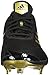 adidas Men's Adizero Afterburner V Baseball Shoe, black/gold metallic/gold metallic, 9.5 M US