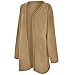TOOPOOT Women’s Coat  Ladies Solid Jacket Long Sleeve Plush Coat Parka Outerwear Khakithumb 1