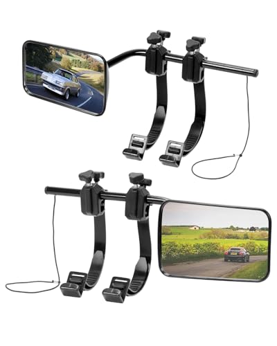 SUPAREE Caravan Mirror Car Mirror for Caravans Universal Additional Mirror Caravan Outdoor Convex Mirror Caravan 360° Rotation Adjustable for All Standard Vehicle Types (Pack of 2)