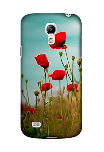 Samsung Galaxy S4 Case Heavy Duty Back cover with Poppy