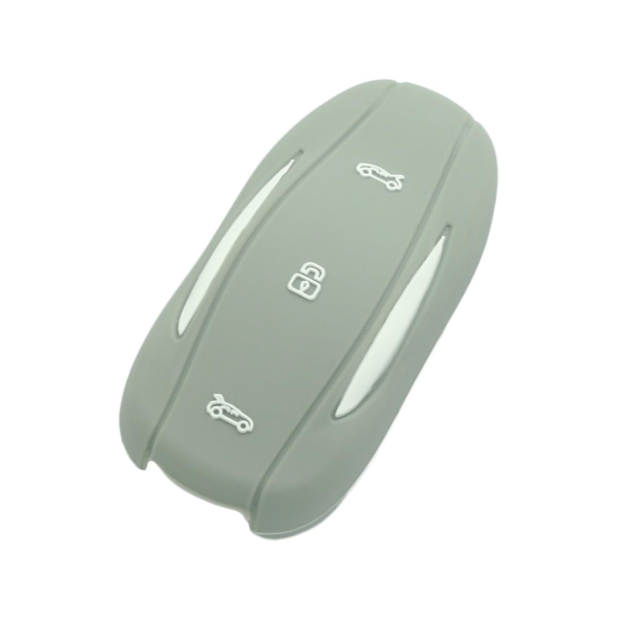 BROVACS Silicone Cover Protector Case Holder Skin Jacket Compatible with TESLA 3 Button Remote Key Fob CV2690 Grey
