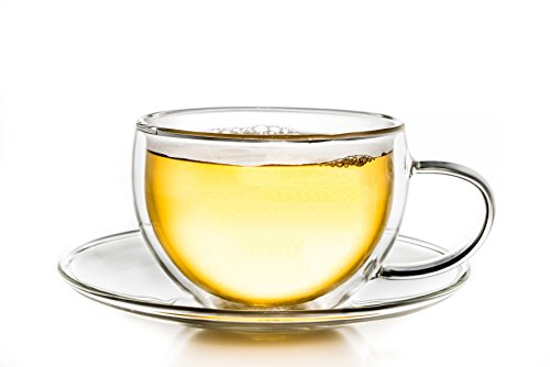 Creano Thermo-Tasse, doppelwandige Tee-/Latte Macchiato Cappuccino Tasse mit Untersetzer | 250 ml – Bild 7