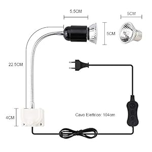 GOLDGE Tartaruga Illuminazione, 25W Basking Lampada Alogena Calore Retroilluminazione UVA UVB per Rettile Lucertola… GOLDGE GOLDGE Tartaruga Illuminazione, 25W Basking Lampada Alogena Calore Retroilluminazione UVA UVB per Rettile Lucertola…