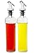 Juvale Oil and Vinegar Dispensers 2-Piece Set Glass Cruet Bottles with Lever Release Pourers for Salad Dressing, and Olive Oil, 12 Oz / 355mL