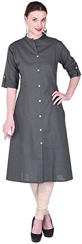 Muta Fashion Cotton Blend Semi Stitched Free Size Traditional Women Kurti