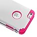 iPhone 6s Plus Case, Lumsing Hard Soft Rubber Hybrid Shockproof Impact Rugged Armor Defender Case Protective Cover for Apple iPhone 6/6s Plus White/Rose