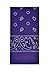 T&Z 100% Cotton 12 Pack Fine Bandanas Professional Factory Manufactured (Purple)