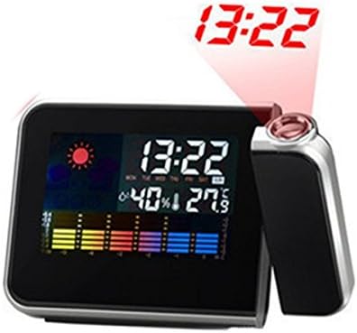 Digital Alarm Clock ,XY ZONE LCD Digital LED Weather Projector Alarm Clock Temperature Calender Snooze for Home Travel