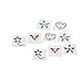 Spa Party Supplies for Girls - Mini Emery Boards (12), Colored Hair Clip Braids (12), Body Jewels (12), Nail Decal Sets (12), Pink Cello Bags (12) and Facial Recipes, Total 61 Pieces