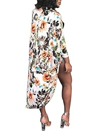 Conjunto de 2 piezas de cárdigan para dama con estampado floral de verano y pantalones cortos