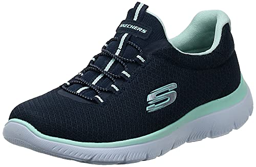 Skechers Sport Women's Summits Sneaker,navy aqua,7.5 US