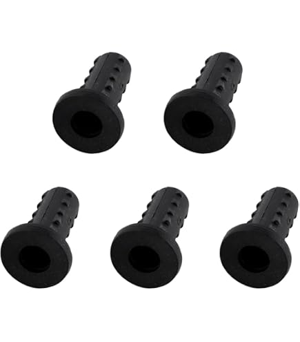 5pcs Black Caster Wheel Socket Sleeve Inserts – 32mm X 19mm Plastic Grip Sleeves For Furniture, Chairs, And Industrial Casters