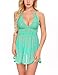 Ababoon Women Nightwear Lace Babydoll Strap Chemise Halter Lingerie Green