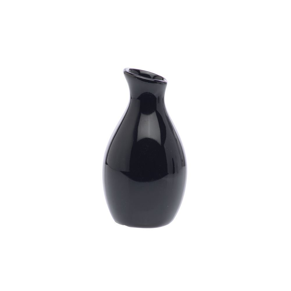 American Metalcraft BVJGB5 Ceramic Jug Bud Vase, Black