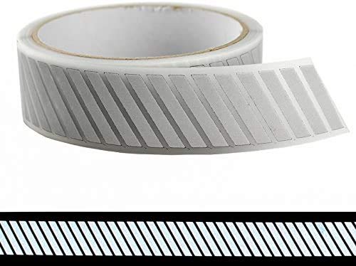 JINBING Silver Reflective Iron on Tape Heat Transfer Vinyl Stripe for Clothing (25mm x 10m)