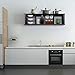 Topeakmart Wall Mount Buffet Floating Media Storage Cabinet Hanging Desk Hutch Furniture Black