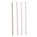 eBoot Paper Straws Drinking Decoration Straw for Birthday, Wedding, Christmas, Celebration Parties, 100 Pieces (Gold and Pink)