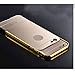 iPhone 5C Case, Silverback(TM) Luxury Metal Air Aluminum Bumper Detachable + Mirror Hard Back Case 2 in 1 Cover Ultra-Thin Frame for Apple iPhone 5C -Gold
