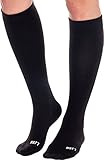 Wide Calf Compression Socks - Graduated 15-25 mmHg Knee High Plus Size Support Stockings by LISH