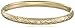 Amazon Collection 14k Yellow Gold Diamond-Cut Bangle Bracelet, 2.4