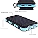 Solar Chargers 30,000mAh, Dualpow Portable Dual USB Solar Battery Charger External Battery Pack Phone Charger Power Bank with Flashlight for Smartphones Tablet Camera (Baby Blue)