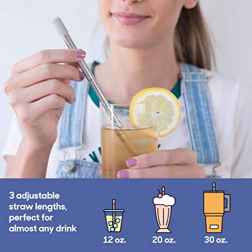 image for FLYBY Portable Reusable Drinking Straws | Collapsible & Foldable Teles