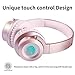 Picun B9 Wireless Bluetooth Headphones Over Ear, 40H Playtime Bluetooth Headphones with Mic, Hi-Fi Stereo Wireless Foldable Headset for TV PC Cellphones – Rose Gold for Womenthumb 3