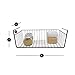 Smart Design Undershelf Storage Basket - Medium - Snug Fit Arms - Steel Metal Wire - Rust Resistant - Under Shelves, Cabinet, Pantry, and Shelf Organization - 16 x 5.5 Inch - Bronze