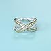 UNY Ring Vintage Designer Fashion Brand women Valentine Gift Two Tone plating Twisted Cable Wire Rings