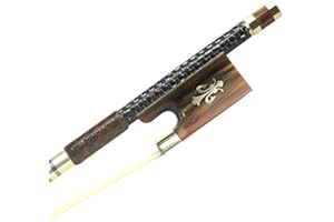 D Z Strad Violin Bow - Model 854 - Carbon Fiber Bow with Ebony Fleur-de-Lis Frog Full Size (4/4 - Full Size) (Full Size - 4/4)