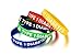 MPRAINBOW MP 5 Pcs Silicone Rubber TYPE 1 DIABETES Medical Alert ID Wristband Emergency Bracelet,5 Colors