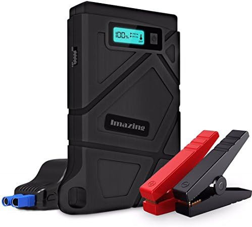 Imazing Portable Car Jump Starter 400A Peak 8000mAH (Up to 3.5L Gas or 2L Diesel Engine) Auto Battery Booster Power Pack Phone Power Bank With Smart Charging Ports